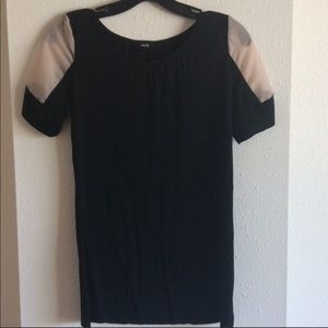 Sexy sheer shoulder top